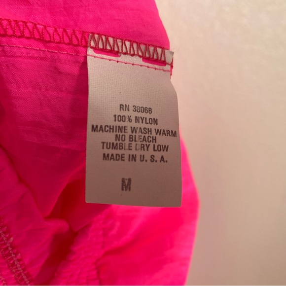 Vintage 80's high visibility neon pink windbreaker nylon track pants, M - Picture 3 of 7